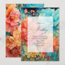 Search for gold and coral wedding invitations Floral