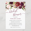 Search for burgundy red bridal shower invitations Rustic