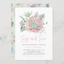 Recherche de boho sip and see invitations Aquarelle