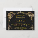 Search for art deco engagement party invitations Gold