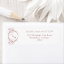 Search for pink monogram return address labels Elegant