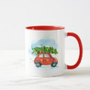 Search for car with tree mugs Watercolor
