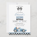 Search for blue race car invitations Checkers
