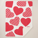 Search for white and red heart pattern blankets Trendy