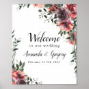 Recherche de burgundy floral wedding signs Welcome