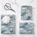 Recherche de motif de vague japonais papier cadeau Vagues