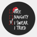 Search for naughty or nice list stickers Merry christmas