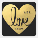 Recherche de gold foil mariage autocollants Amour