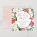 Search for flower on white birthday invitations Watercolor flowers