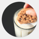 Recherche de lait et biscuits autocollants Chocolat