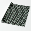 Search for quatrefoil wrapping paper Black