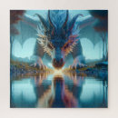 Recherche de dragon puzzles Bleu