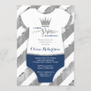 Search for blue silver prince baby shower invitations Royal