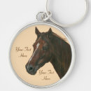 Search for horses rounded keychains Brown horse