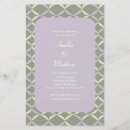 Search for lavender and green wedding invitations Modern