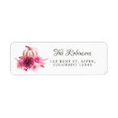 Search for blush floral return address labels Burgundy
