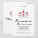 Search for red quinceanera invitations Mis quince años