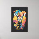 Search for colourful animal canvas prints Giraffe