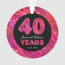 Search for 40th wedding anniversary ornaments 40 years