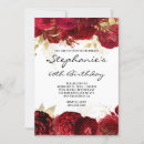 Search for red and gold 60th birthday invitations Floral