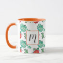 Search for green and orange mugs Watercolor