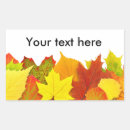 Search for fall colours rectangle stickers Leaves