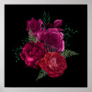 Recherche de roses rouge foncé posters Floral
