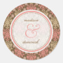 Search for pink lace wedding stickers Country