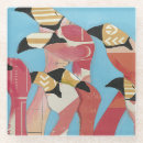 Recherche de oiseau rose dessous de verres Flamants