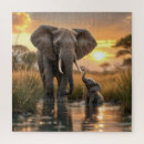 Recherche de veau puzzles Éléphant