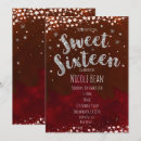 Search for red and silver sweet 16 invitations Sparkle