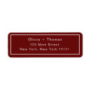 Search for maroon return address labels Elegant