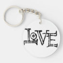 Search for love words keychains Typography