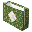 Search for green gold gift bags Damask