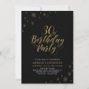 Search for black and gold adult birthday invitations Chic