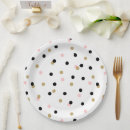 Search for black and gold polka dots paper plates Pattern