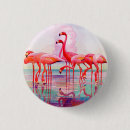 Recherche de rose de flamant badges Rétro