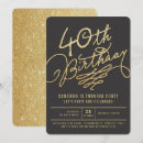 Search for glam 40th birthday invitations Classy