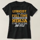 Search for lyricists tshirts Profession