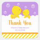 Search for purple and yellow stickers Baby shower