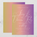 Search for purple ombre wedding invitations Simple