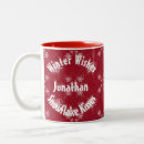 Search for red white snowflakes mugs Winter season