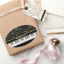 Search for piano music stickers Gold