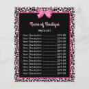 Recherche de price list posters Boutique