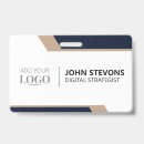 Search for conference badges Navy blue