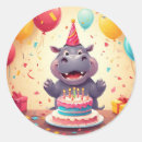 Search for cartoon hippo stickers Birthday