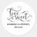 Search for love is sweet stickers Bridal shower