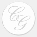 Search for white and grey wedding stickers Monograms