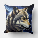 Search for wolf pillows Night sky