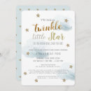 Recherche de twinkle twinkle little star baby boy shower invitations Bleu